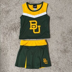 Baylor Bears Green and Yellow 2 piece Cheerleader Outfit